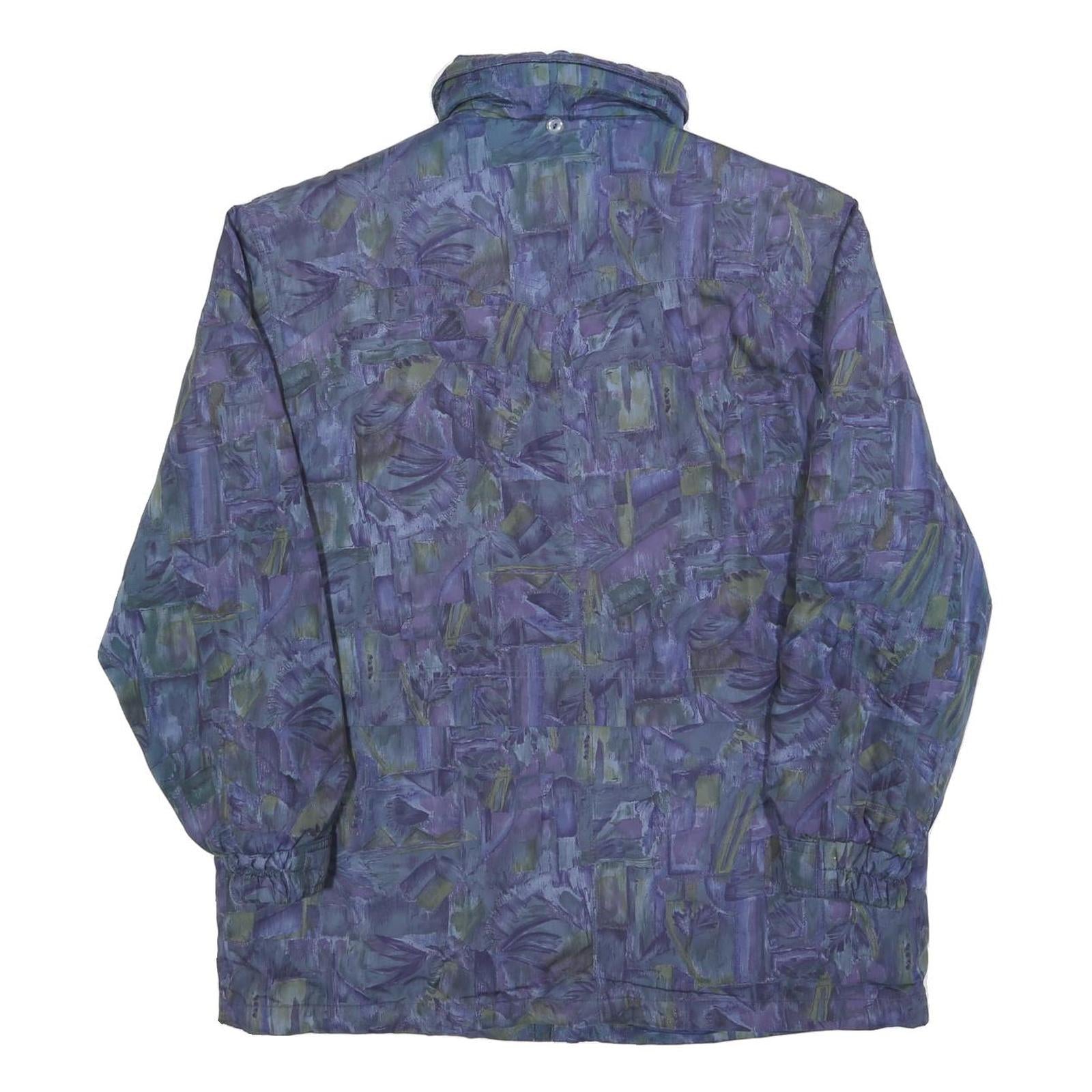 RUDOLF SCHERER Womens Blue Quilted Jacket L Polyester Blend Zip Casual Outerwear