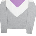 FILA Womens Purple & White Sweatshirt Crew Neck S Colourblock Half Zip Pullover
