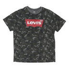 LEVI'S Mens Black & Grey Camouflage Graphic T-Shirt M Short Sleeve Crew Neck