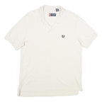 CHAPS Mens White Polo Shirt M Cotton Short Sleeve Plain Classic Fit Casual