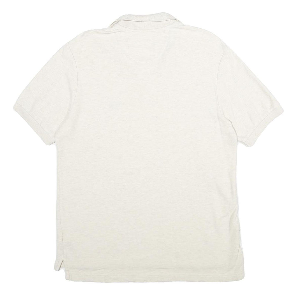 CHAPS Mens White Polo Shirt M Cotton Short Sleeve Plain Classic Fit Casual