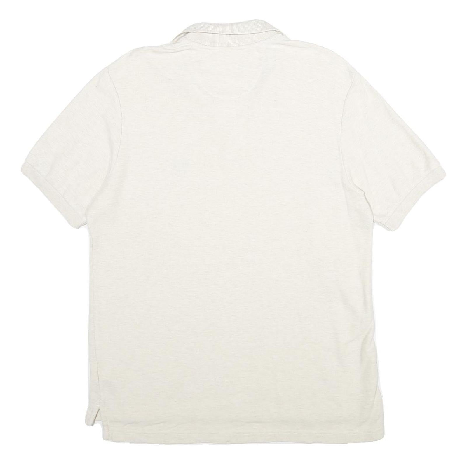 CHAPS Mens White Polo Shirt M Cotton Short Sleeve Plain Classic Fit Casual