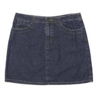 AMERICAN EAGLE Womens Blue Denim Mini Cotton Blend Skirt UK 6 Casual Essential