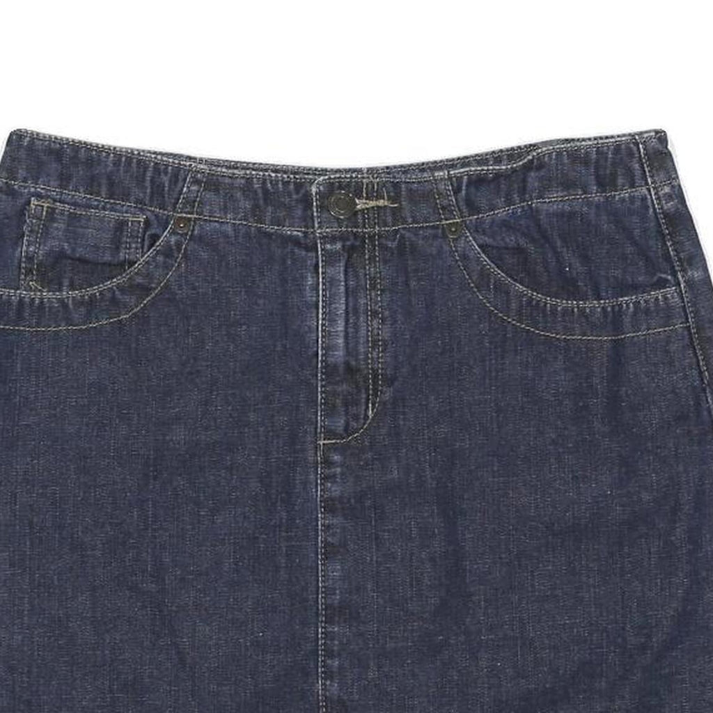 AMERICAN EAGLE Womens Blue Denim Mini Cotton Blend Skirt UK 6 Casual Essential