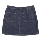 AMERICAN EAGLE Womens Blue Denim Mini Cotton Blend Skirt UK 6 Casual Essential
