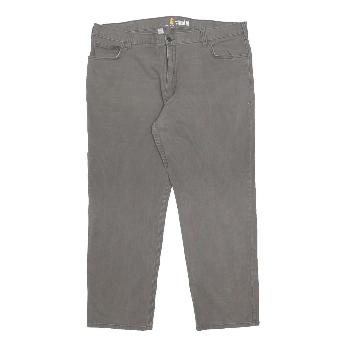 CARHARTT Mens Cotton Blend Grey Relaxed Fit Straight Trousers W42 L30 Workwear