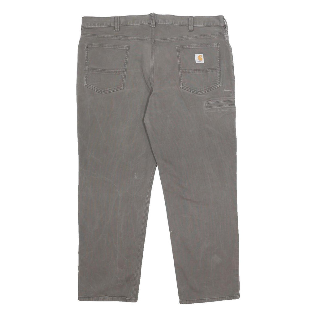 CARHARTT Mens Cotton Blend Grey Relaxed Fit Straight Trousers W42 L30 Workwear