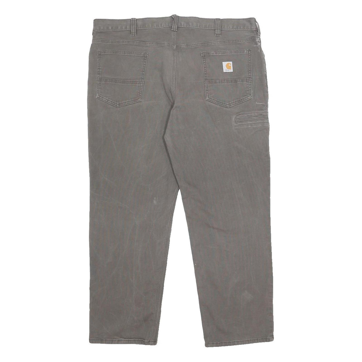 CARHARTT Mens Cotton Blend Grey Relaxed Fit Straight Trousers W42 L30 Workwear