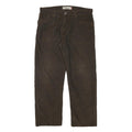 LEVI'S Mens Cotton Blend Brown Regular Straight Trousers W38 L31 Casual Zip