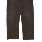 LEVI'S Mens Cotton Blend Brown Regular Straight Trousers W38 L31 Casual Zip