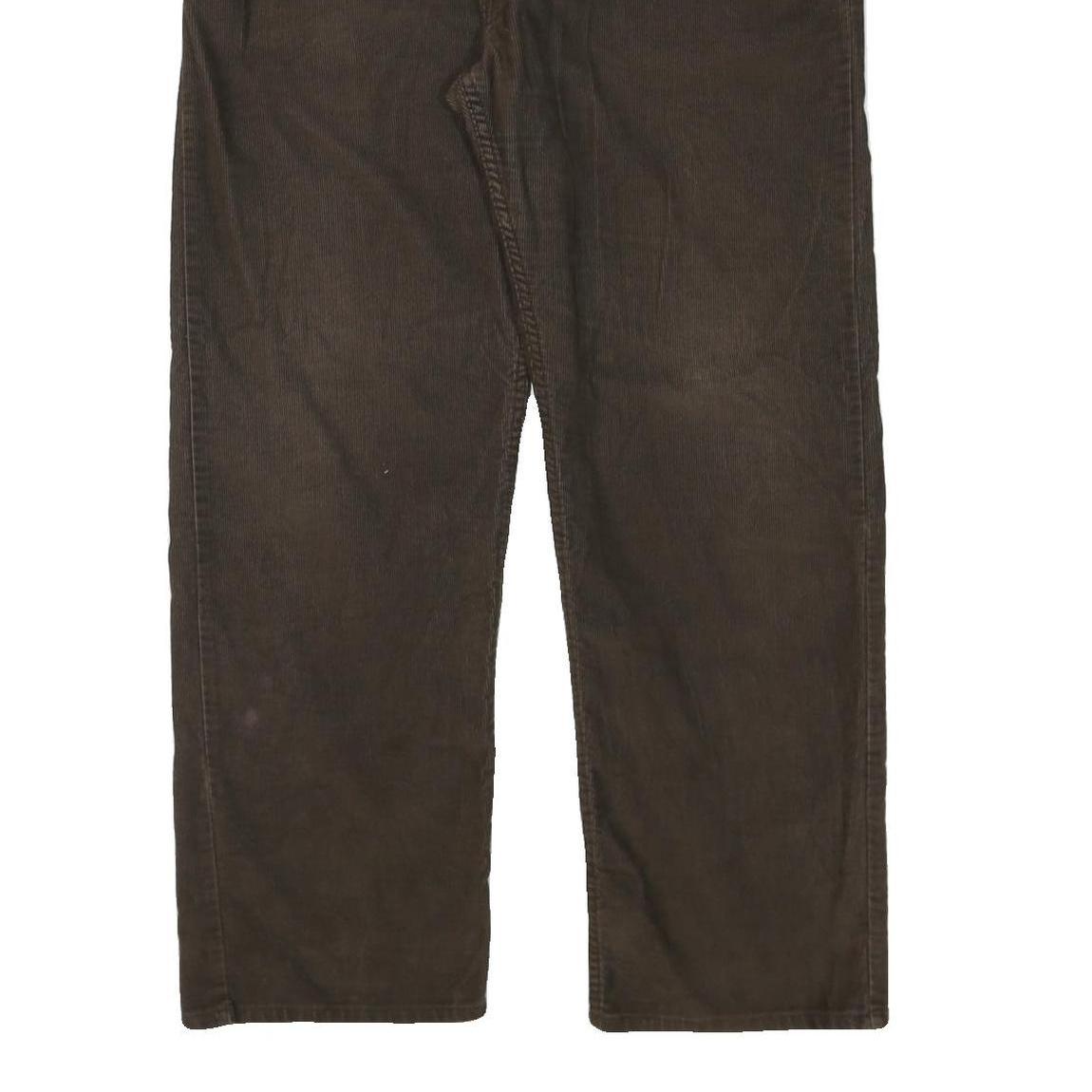 LEVI'S Mens Cotton Blend Brown Regular Straight Trousers W38 L31 Casual Zip