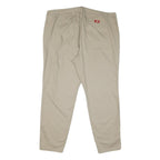 DICKIES Mens Cotton Blend Beige Regular Fit Straight Leg Trousers W46 L31