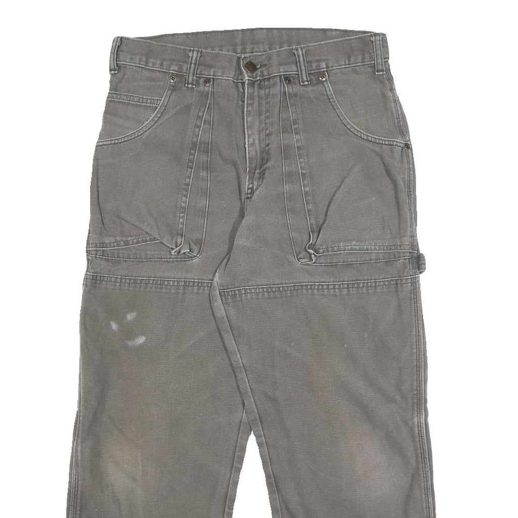 DICKIES Mens Regular Fit Grey Cotton Workwear Trousers W30 L24 Utility