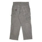 DICKIES Mens Regular Fit Grey Cotton Workwear Trousers W30 L24 Utility