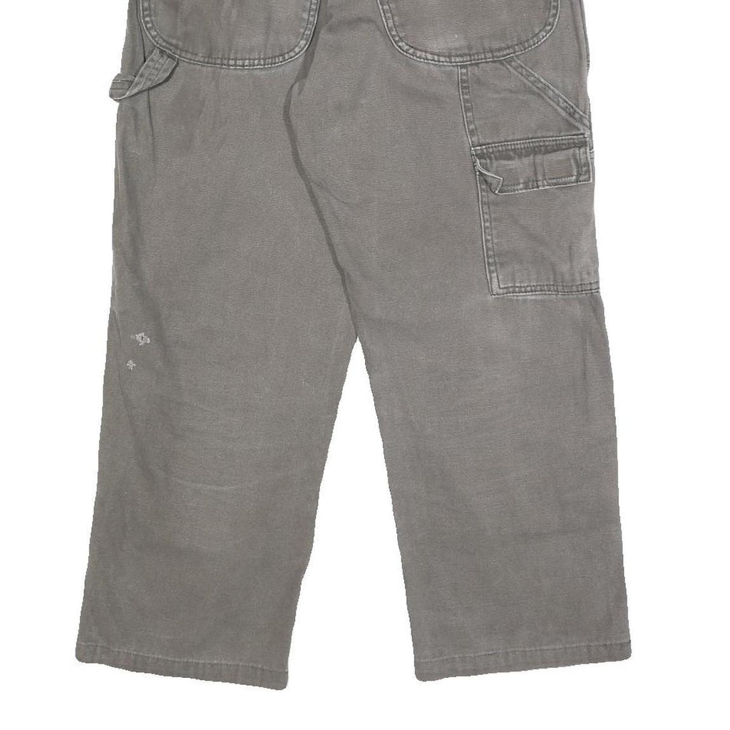 DICKIES Mens Regular Fit Grey Cotton Workwear Trousers W30 L24 Utility