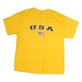 GILDAN Mens Yellow USA Las Vegas Graphic T-Shirt XL Short Sleeve Crew Neck