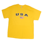 GILDAN Mens Yellow USA Las Vegas Graphic T-Shirt XL Short Sleeve Crew Neck