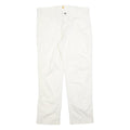 CARHARTT Mens Cotton Blend White Relaxed Straight Trousers W38 L32 Workwear
