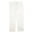 CARHARTT Mens Cotton Blend White Relaxed Straight Trousers W38 L32 Workwear