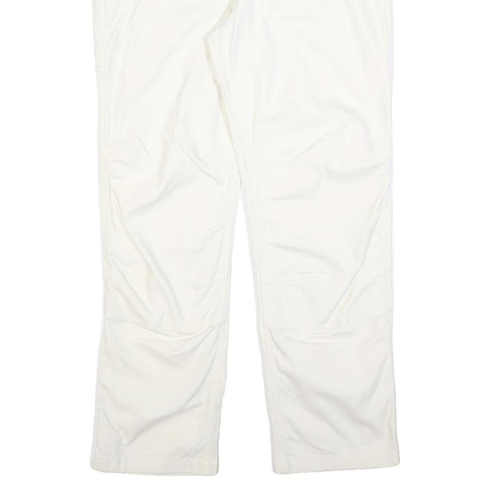 CARHARTT Mens Cotton Blend White Relaxed Straight Trousers W38 L32 Workwear