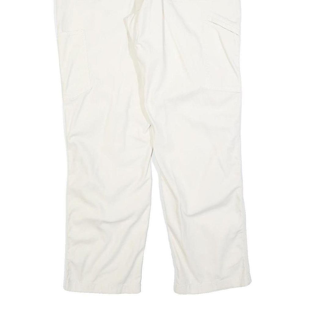 CARHARTT Mens Cotton Blend White Relaxed Straight Trousers W38 L32 Workwear