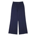 Womens Polyester Navy Relaxed Wide-Leg Trousers W26 L31 Zip Closure