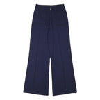 Womens Polyester Navy Relaxed Wide-Leg Trousers W26 L31 Zip Closure