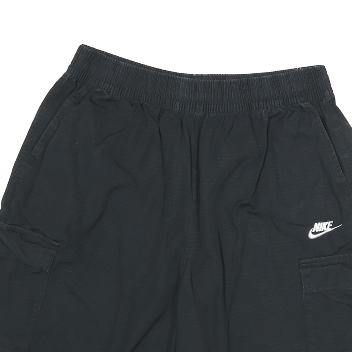 NIKE Mens Black Casual Cargo Shorts L W28 Cotton Blend Comfortable Style