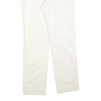 POLO RALPH LAUREN Womens Slim White Trousers W32 L28 Classic Zip Polyester Blend