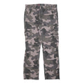 SOUTHPOLE Mens Cotton Blend Slim Cargo Trousers W30 L28 Grey Camouflage Outdoor