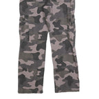 SOUTHPOLE Mens Cotton Blend Slim Cargo Trousers W30 L28 Grey Camouflage Outdoor