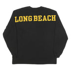 JANSPORT Mens Black Long Beach State Graphic T-Shirt XL Long Sleeve Crew Neck