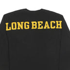 JANSPORT Mens Black Long Beach State Graphic T-Shirt XL Long Sleeve Crew Neck
