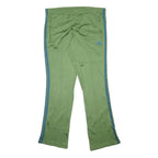ADIDAS Womens Joggers Green & Blue Regular Fit Flared Leg L W38 L34 Zip Pockets