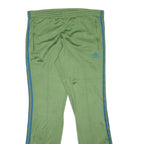 ADIDAS Womens Joggers Green & Blue Regular Fit Flared Leg L W38 L34 Zip Pockets