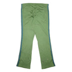 ADIDAS Womens Joggers Green & Blue Regular Fit Flared Leg L W38 L34 Zip Pockets
