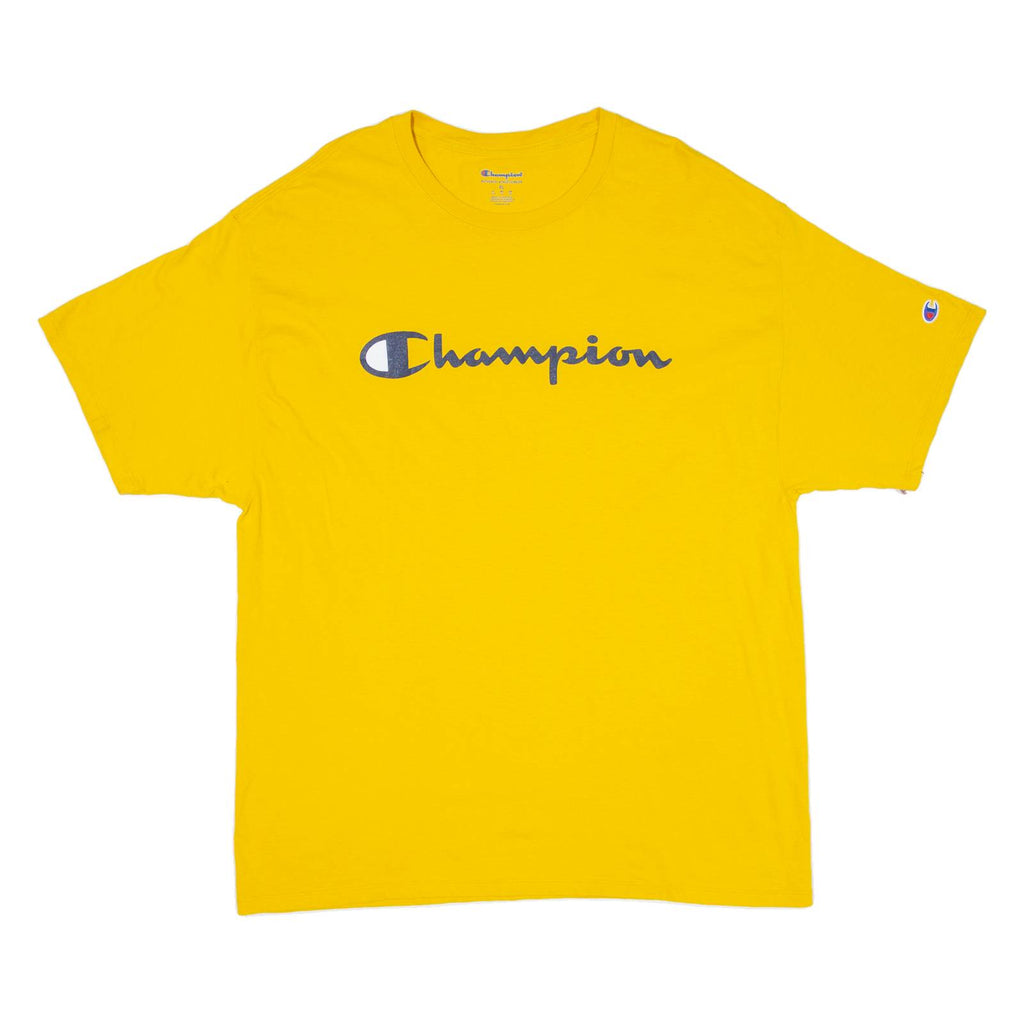 CHAMPION Mens T-Shirt Yellow XL
