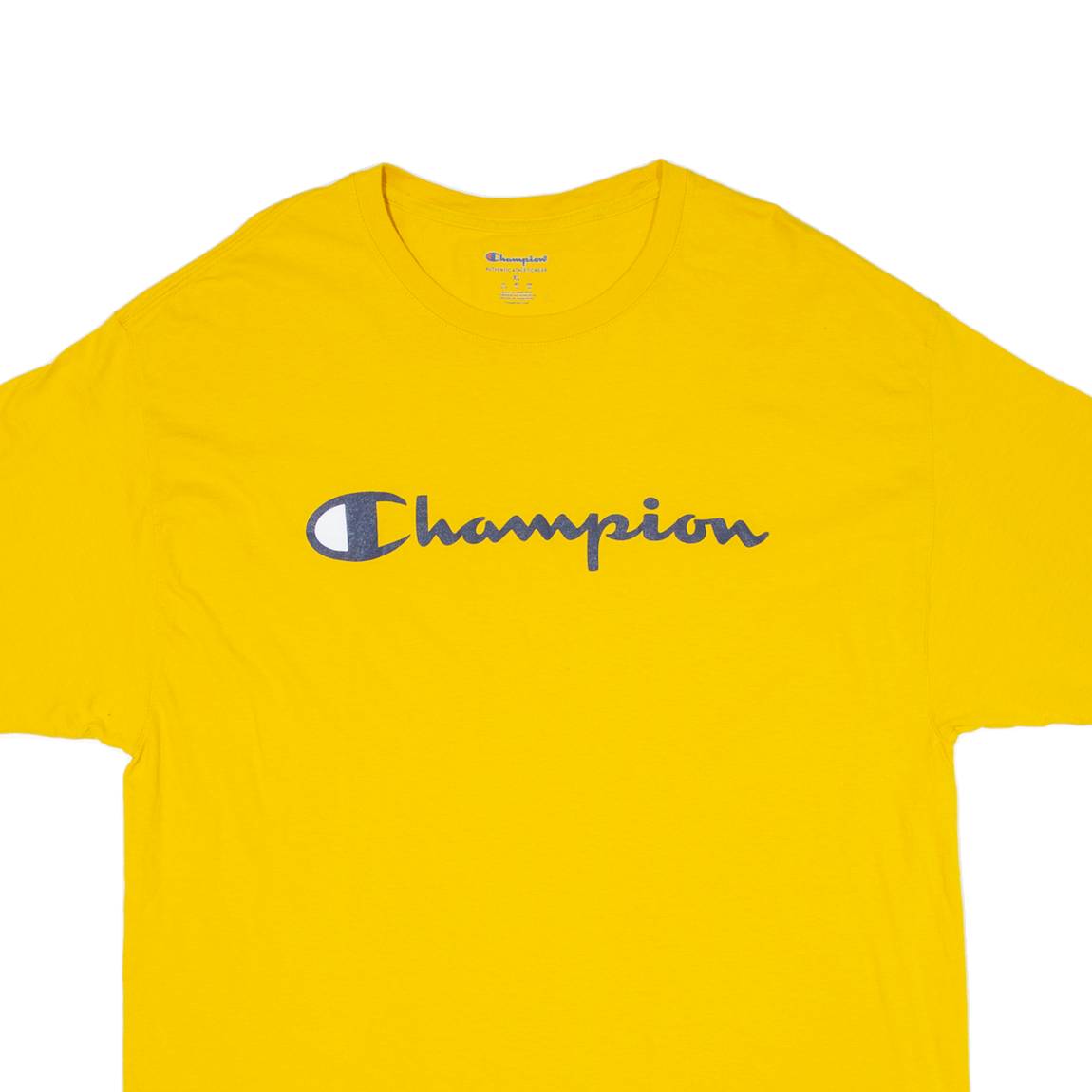CHAMPION Mens T-Shirt Yellow XL