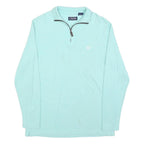 CHAPS Mens Blue Plain Pullover Jumper Crew Neck Cotton Blend S Casual