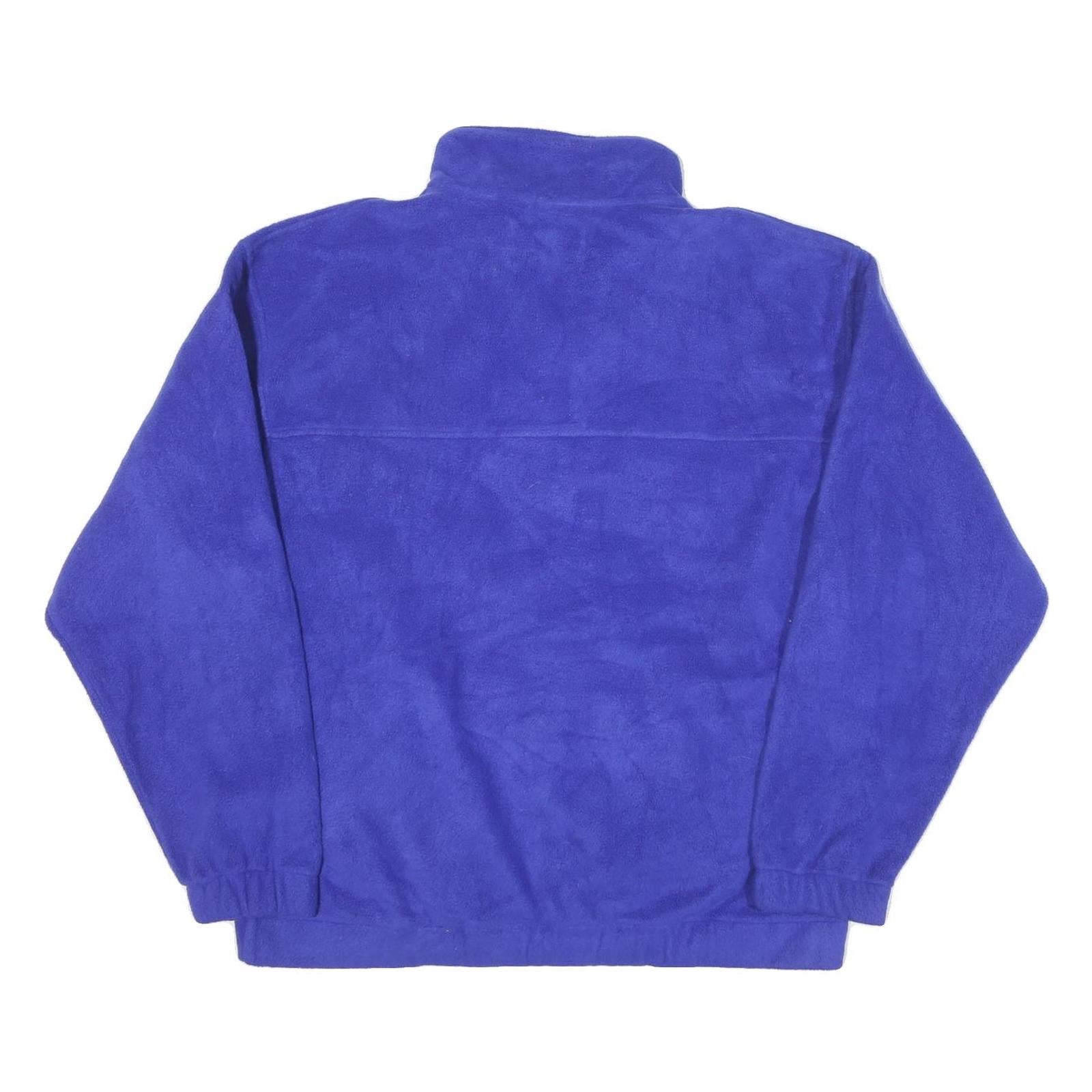 NORTH WEST Mens Blue Polyester Blend Jacket L Fleece Zip Casual Warm Outdoor