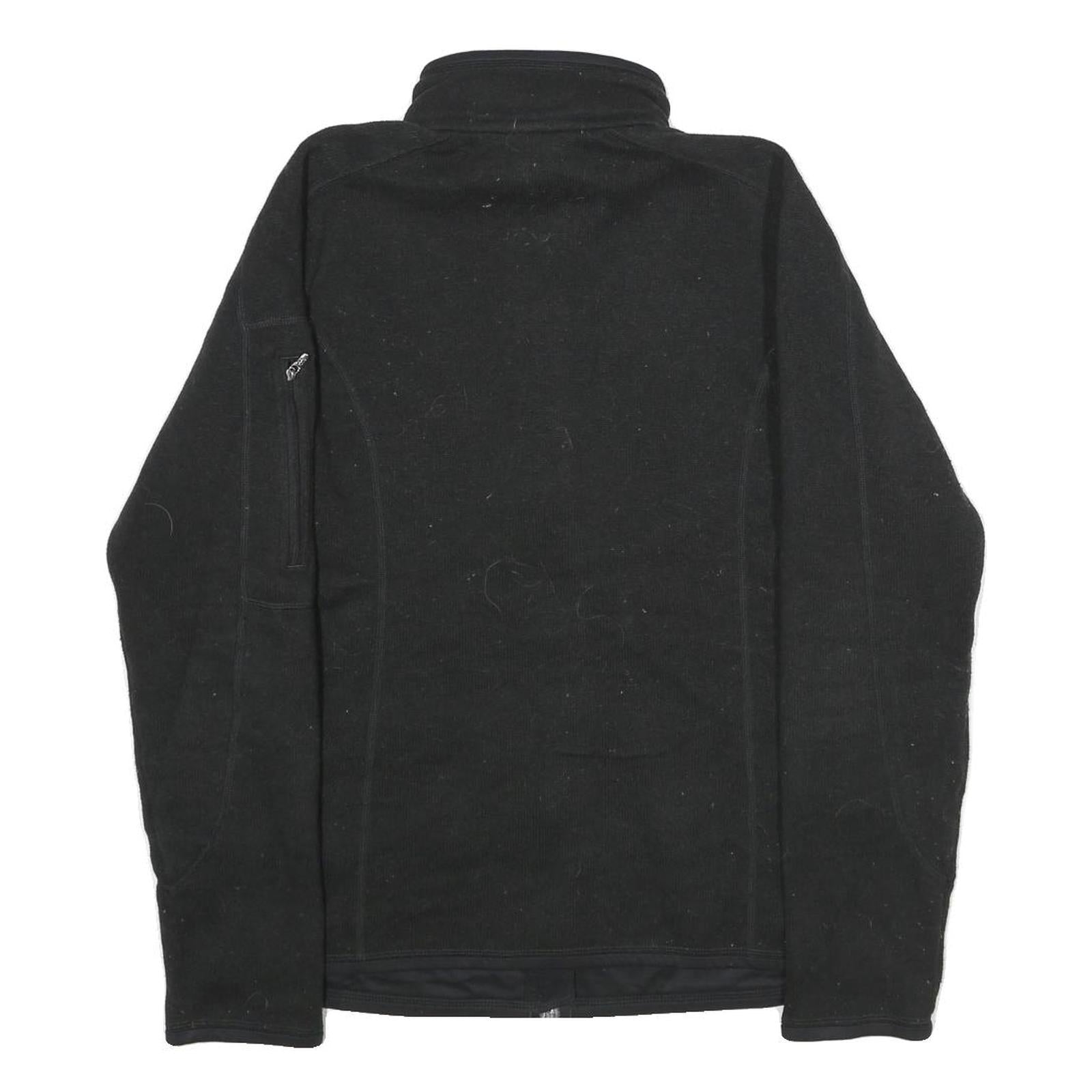 PATAGONIA Womens Black Fleece Jacket L Polyester Zip Outdoor Casual Warm