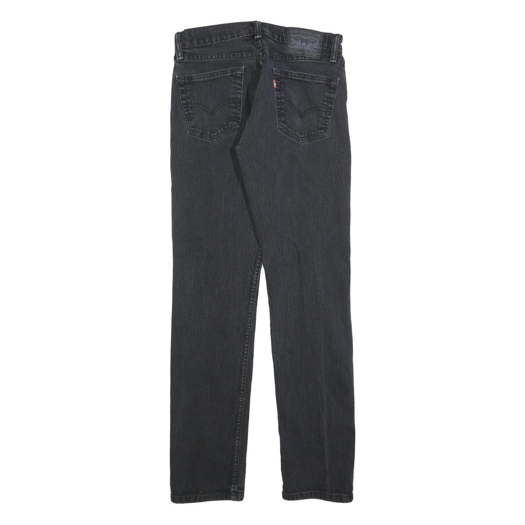 LEVI'S 511 Slim Mens Jeans Black Slim Skinny Denim Medium W29 L32 Zip Closure