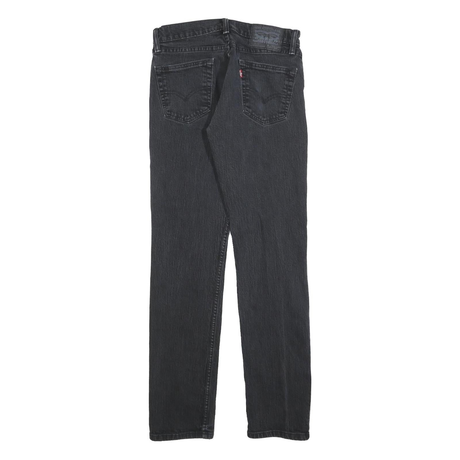 LEVI'S 511 Slim Mens Jeans Black Slim Skinny Denim Medium W29 L32 Zip Closure