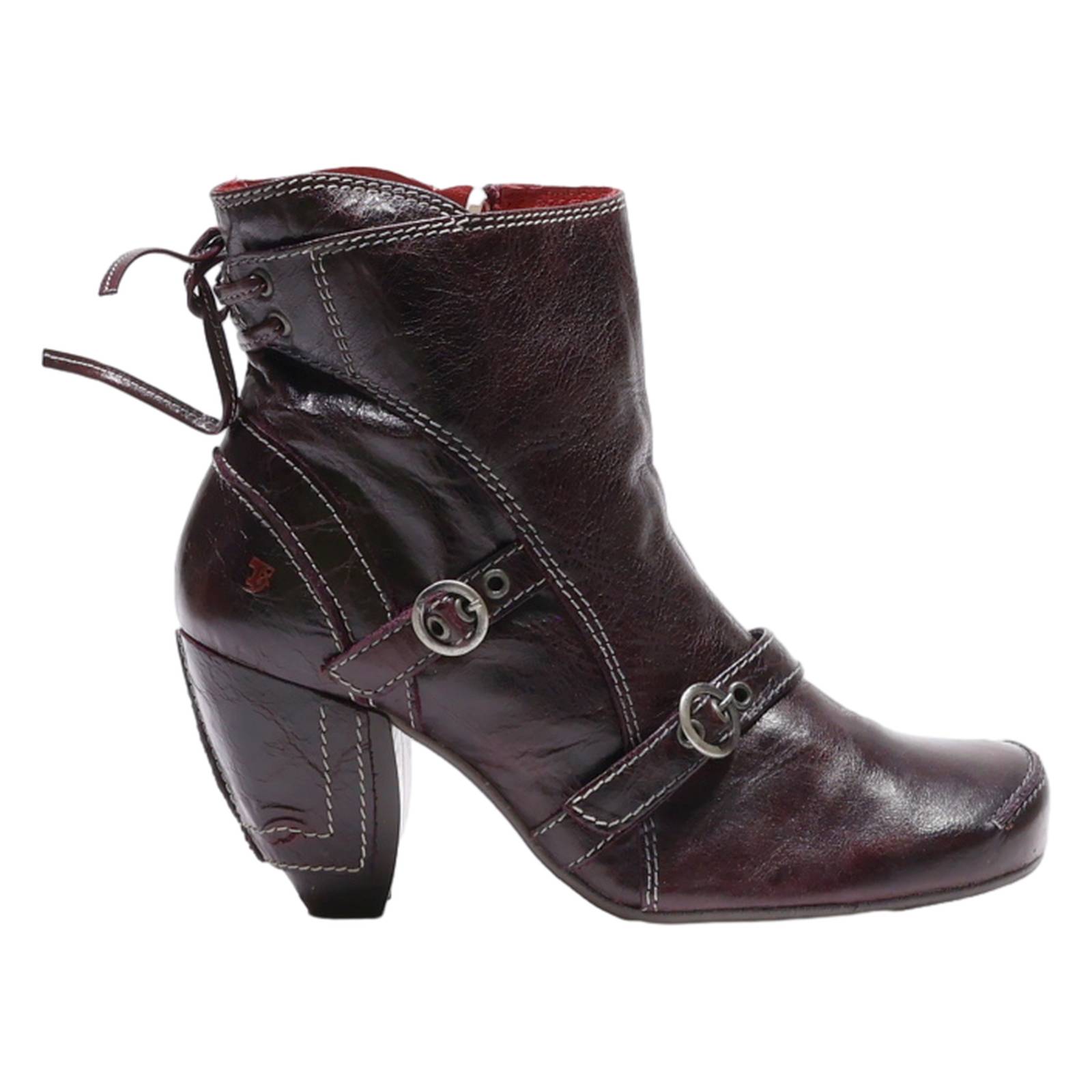 TIGERS Ankle Boots Purple Leather Womens UK 7