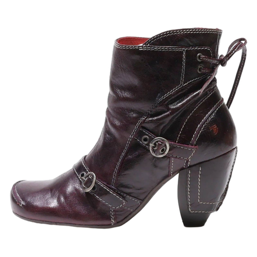 TIGERS Ankle Boots Purple Leather Womens UK 7