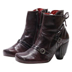 TIGERS Ankle Boots Purple Leather Womens UK 7