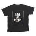 Womens Black Cotton Blend Graphic T-Shirt L Short Sleeve Crew Neck Love Positive