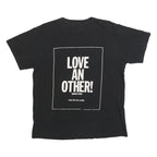 Womens Black Cotton Blend Graphic T-Shirt L Short Sleeve Crew Neck Love Positive