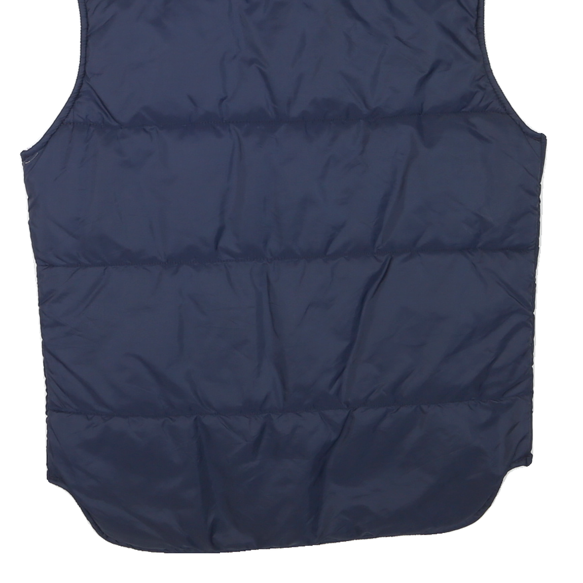 WOOLRICH Mens Blue Quilted Vest S Polyester Blend Puffer Button Closure Casual