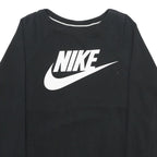 NIKE Mens Black Sweatshirt Crew Neck S Cotton Blend Pullover Casual Sportswear